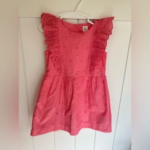 Gap Toddler pink eyelet dress.